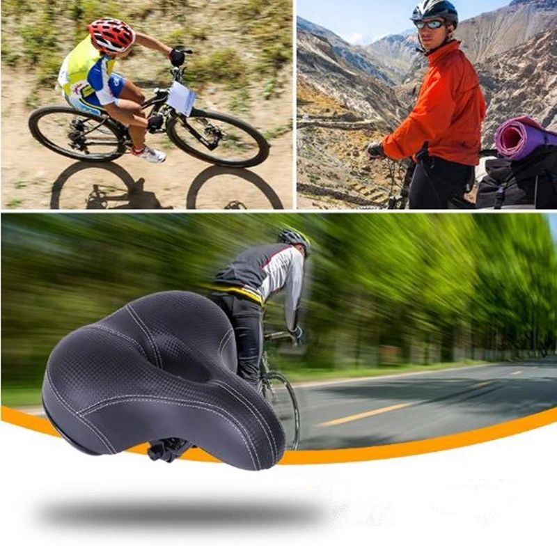 High Elastic Damping Bicycle Big Bum Wide Saddle Seat Road MTB Moutain Bike Wide Soft Pad Comfort Cushion Cycling Bicycle Parts