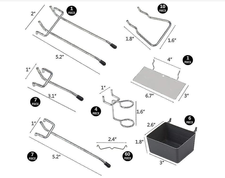 140pcs Hole Plate Hook Hole Plate Metal Hook Tool Hook