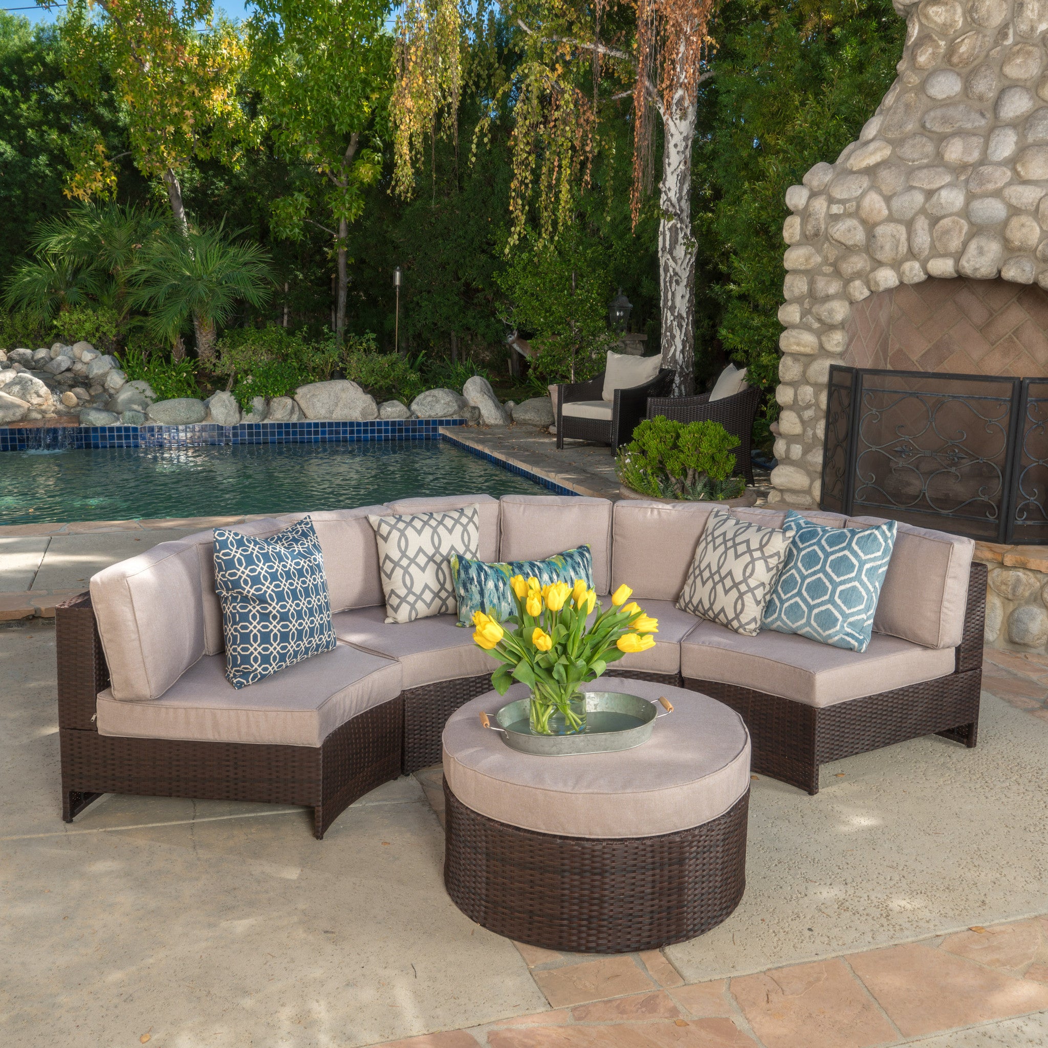 Riviera 5pc Outdoor Sectional Sofa Set