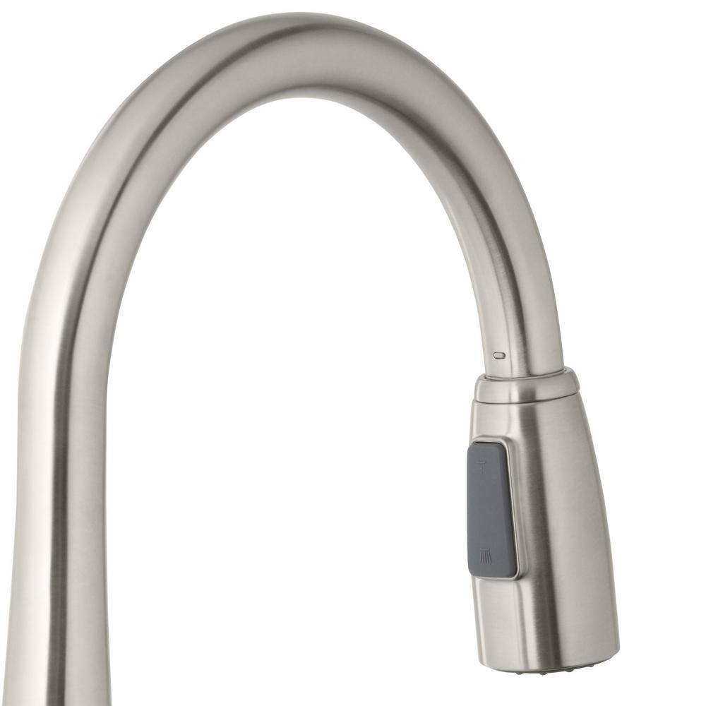 Glacier Bay 900 Series Single-Handle Pull-Down Sprayer Kitchen Faucet with Soap Dispenser in Stainless Steel HD65890W-1008D2