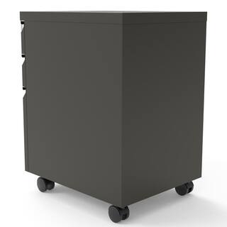 Furniture of America St Clare Ash Gunmetal Mobile File Cabinet with Locking Drawer IDF-7991-GM