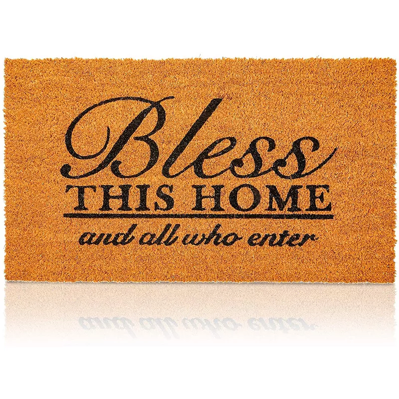 Coco Coir Bless This Home and All Who Enter Door Mat for Front Entrance (17 x 30 In)