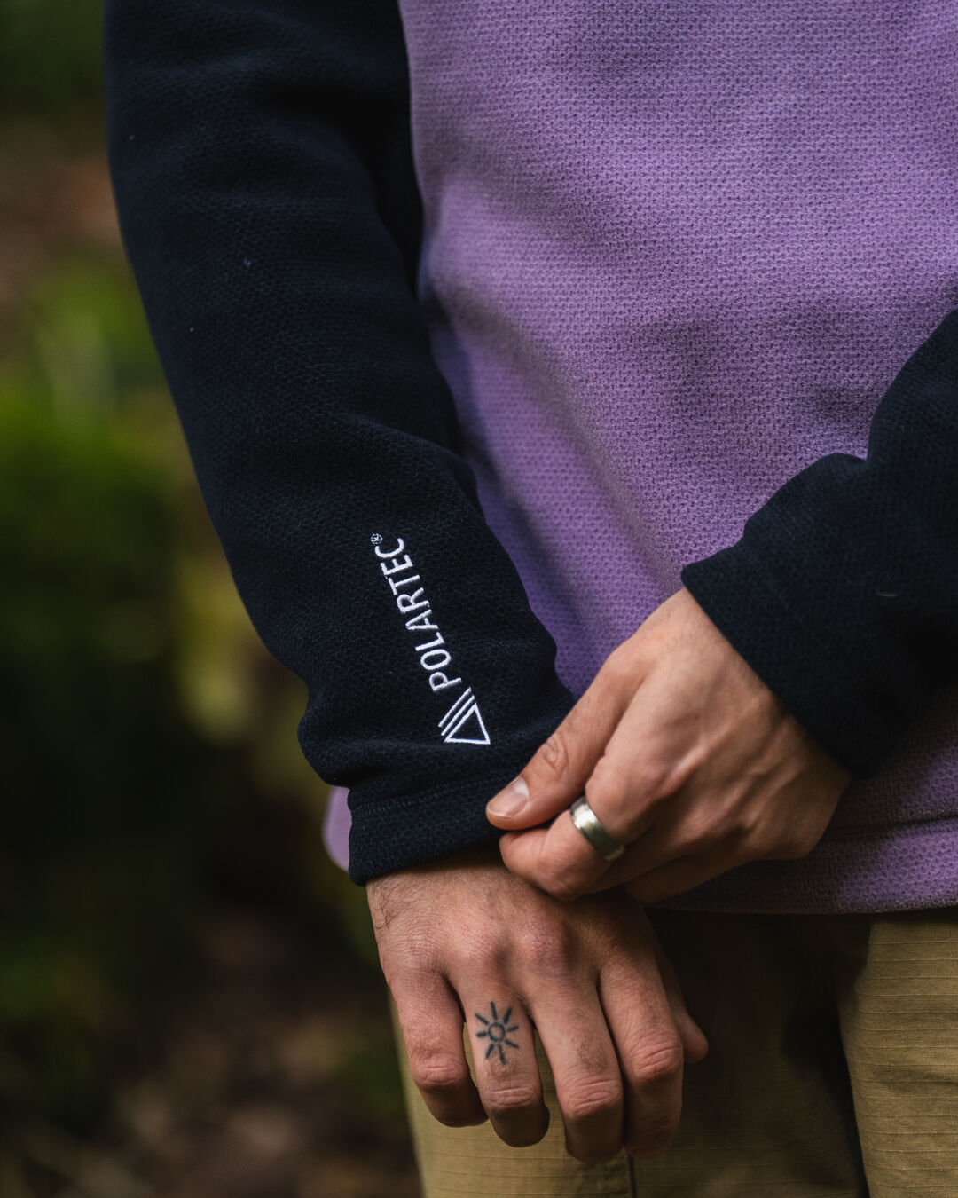 Highland Recycled Polartec® Fleece - Lilac/ Deep Navy