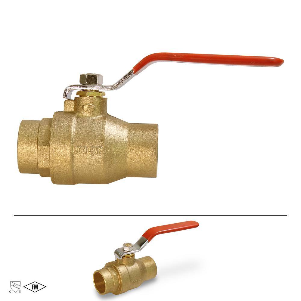 The Plumber's Choice Premium Brass Gas Ball Valve with 3 in. SWT Connections 225522C