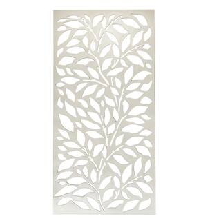 Matrix Jungle 70.8 in. x 35.4 in. Swiss Coffee Recycled Polymer Decorative Screen Panel Wall Decor and Privacy Panel B-JU1809-WH-D