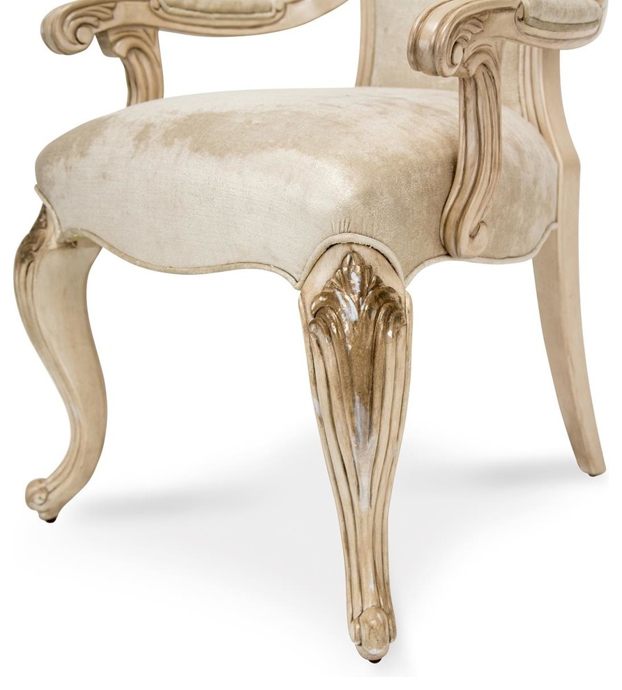 Aico Platine de Royale Arm Chair  Champagne  Set of 2 09004 201   Victorian   Dining Chairs   by Emma Mason  Houzz