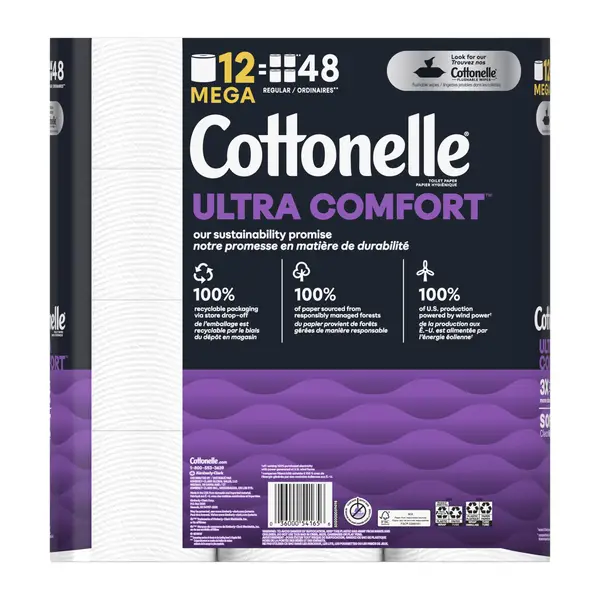 Cottonelle 12 Count Ultra Comfort Care Mega Rolls Toilet Paper