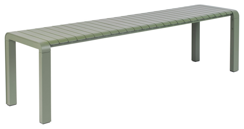 Aluminum Slatted Garden Bench  Zuiver Vondel   Transitional   Outdoor Benches   by Oroa   Eichholtz Furniture  Houzz