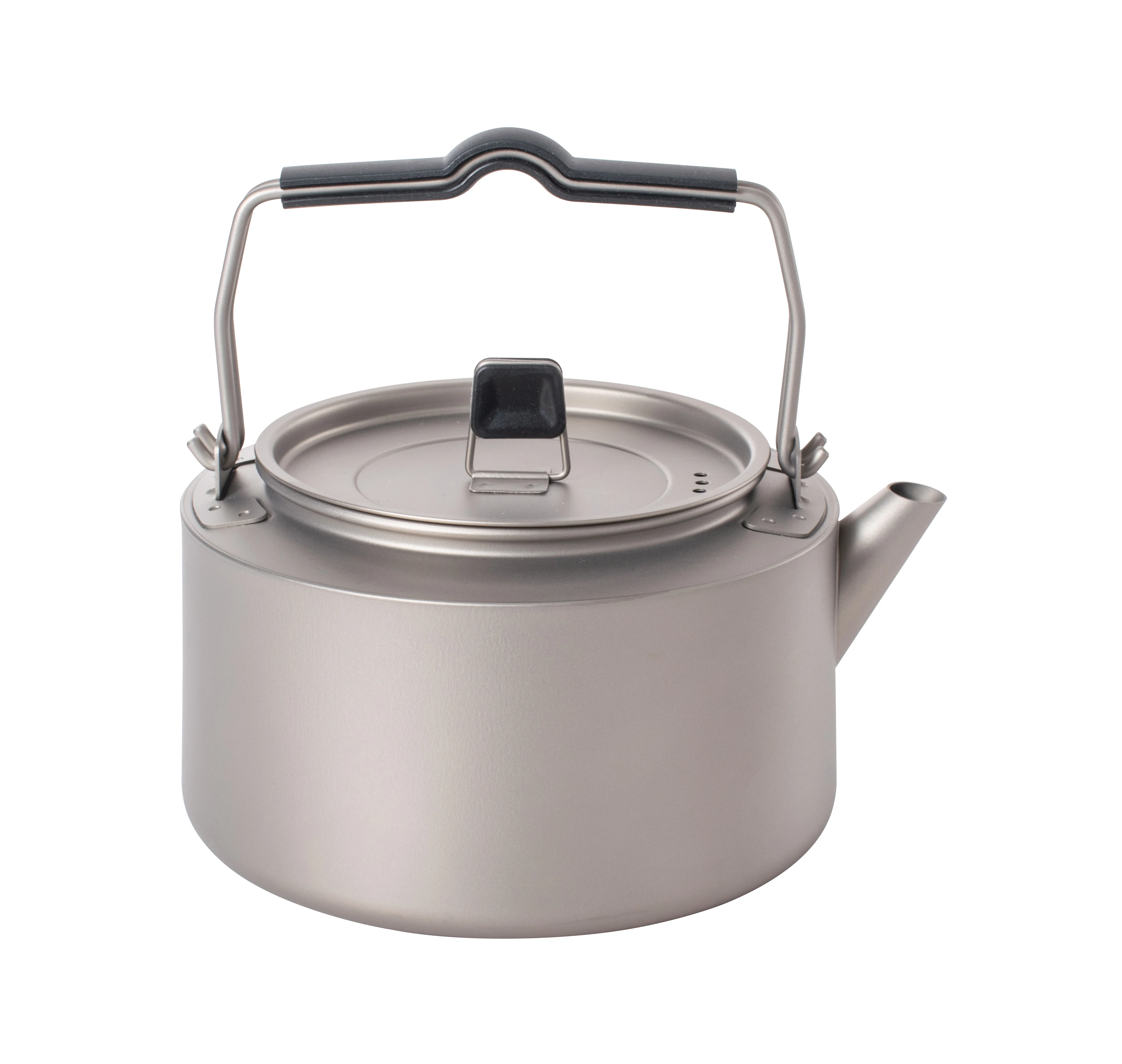 1000ML Titanium Kettle with Folding Handle Ultralight Teapot Outdoor Camping Pot for Boiling Water