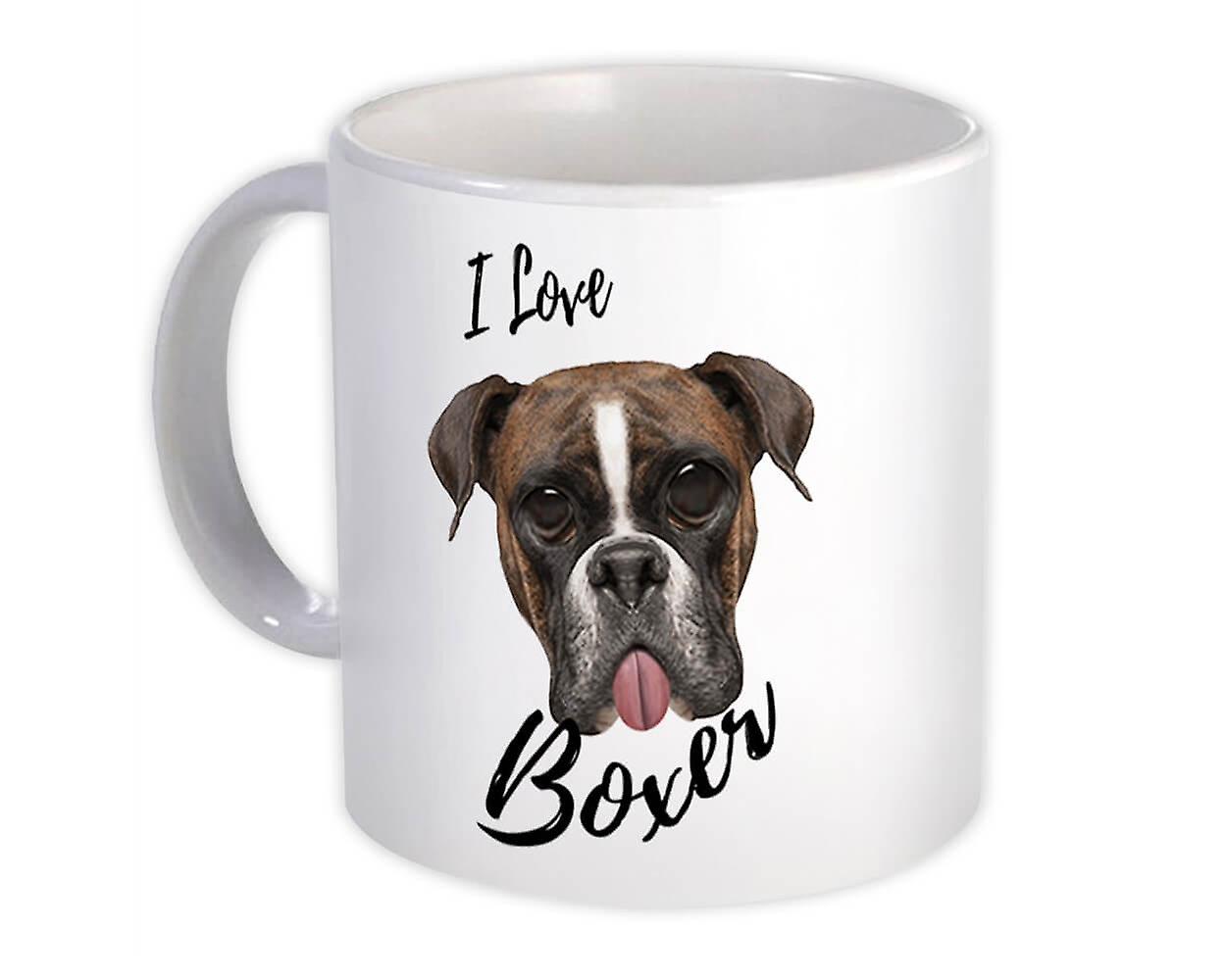 Gift Mug: I Love Boxer Dog