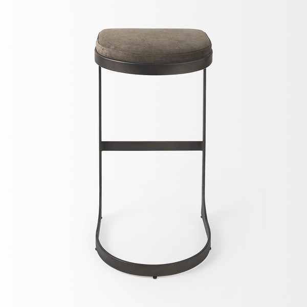 Leather C Shape Metal Bar Stool - 18