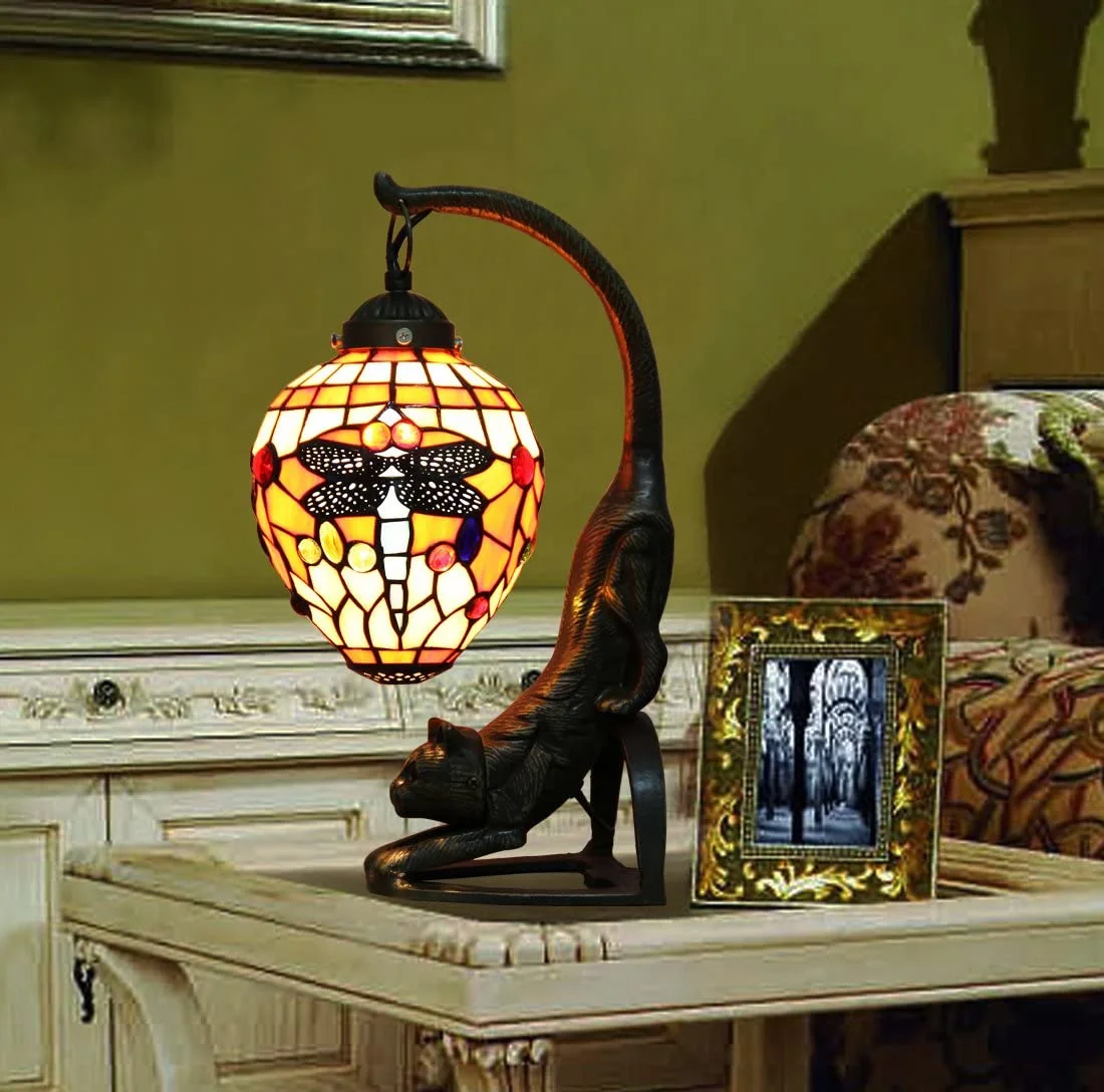 Tiffany Style Cat Lamp - Style A