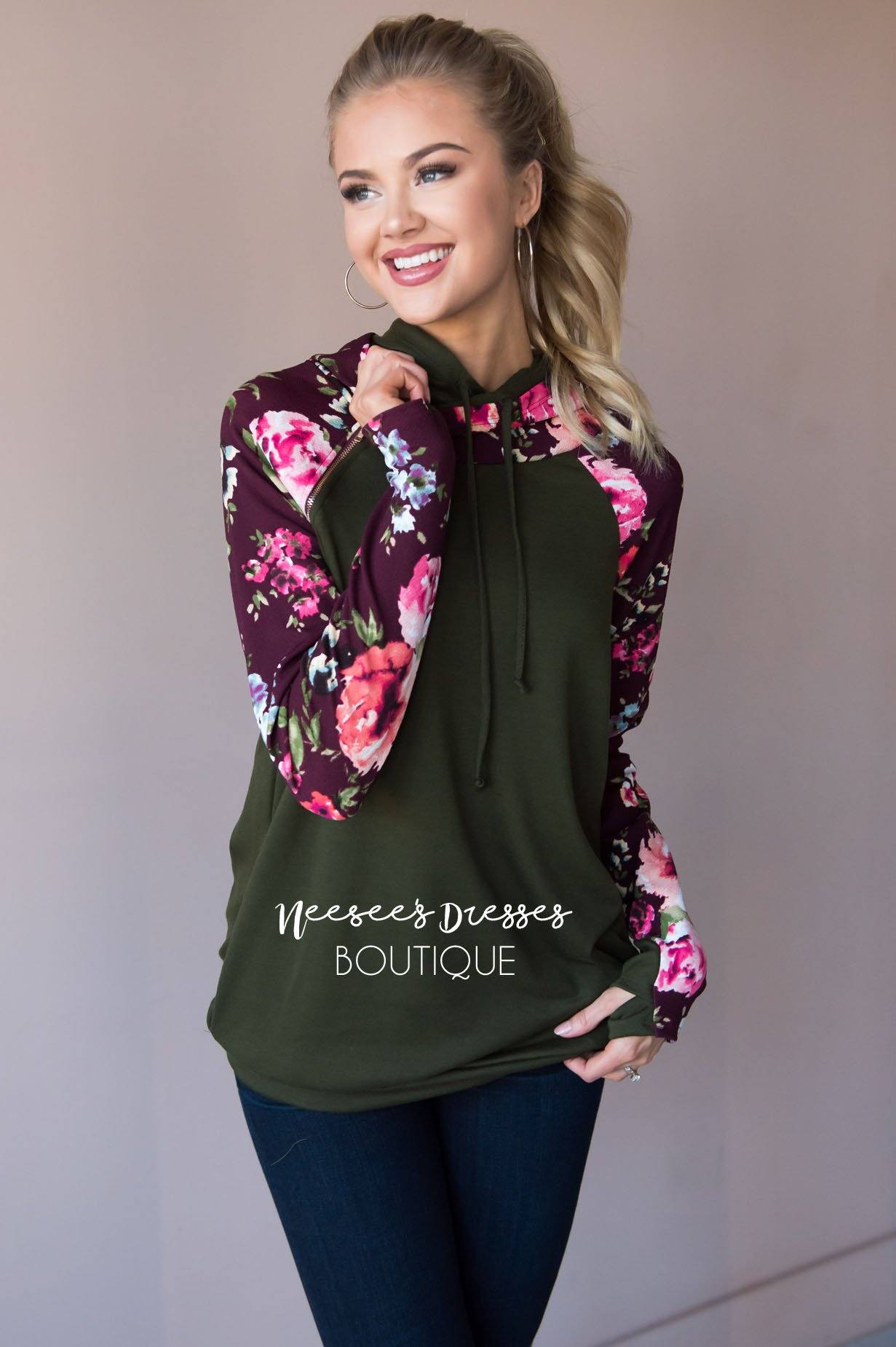 Bold and Brave Floral Hoodie