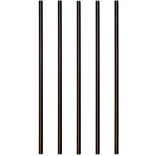 Pegatha 32 in. x 34 in. Black Aluminum Round Deck Railing Baluster (5-Pack) 50020306