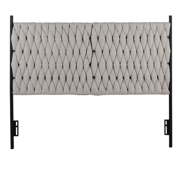 Silver Orchid Braided Matisse Queen Headboard - - 35450123