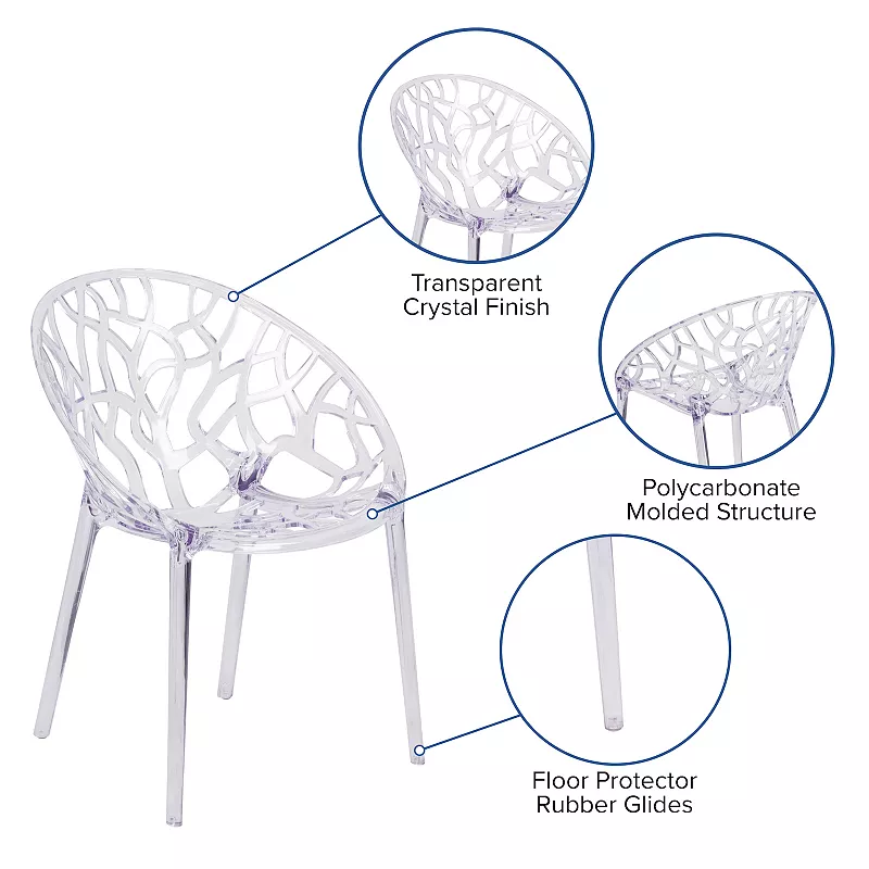 Flash Furniture Specter Transparent Stacking Accent Chair