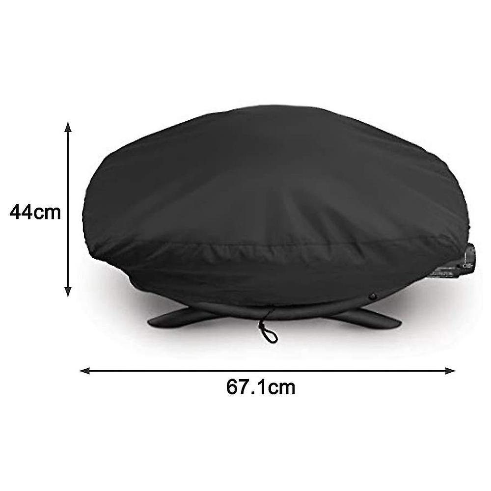 Grill Cover For Q100 / Q1000 Series， Grill Cover Waterproof Bbq Cover Protective Cover Hood Tarpaulin， 67.1 * 44 * 32cm