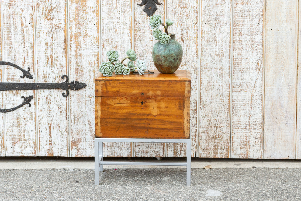 Asian Mid Century Campaign Style Box on Stand   Contemporary   Side Tables And End Tables   by De cor  Houzz