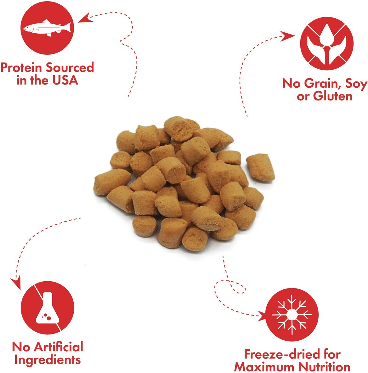 Fur Valley Salmon Bites Grain-Free Freeze-Dried Dog Treats， 2-oz bag