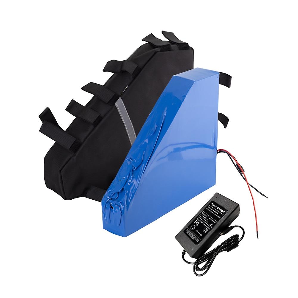 With Charger 52v 48v 45.5ah 14s13p Ebike Battery  Li-ion Triangle Bag Electric Bicycle Tricycle Motorcycle 360x310x90x120x365x90mm