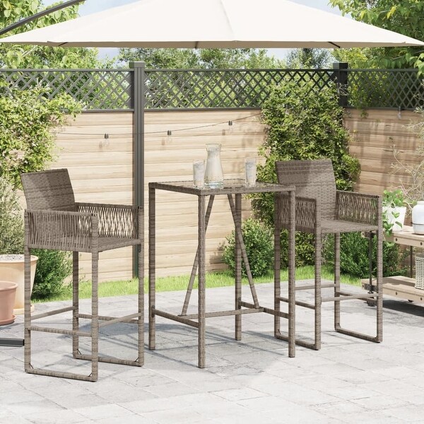 vidaXL Patio Bar Table Gray 27.6