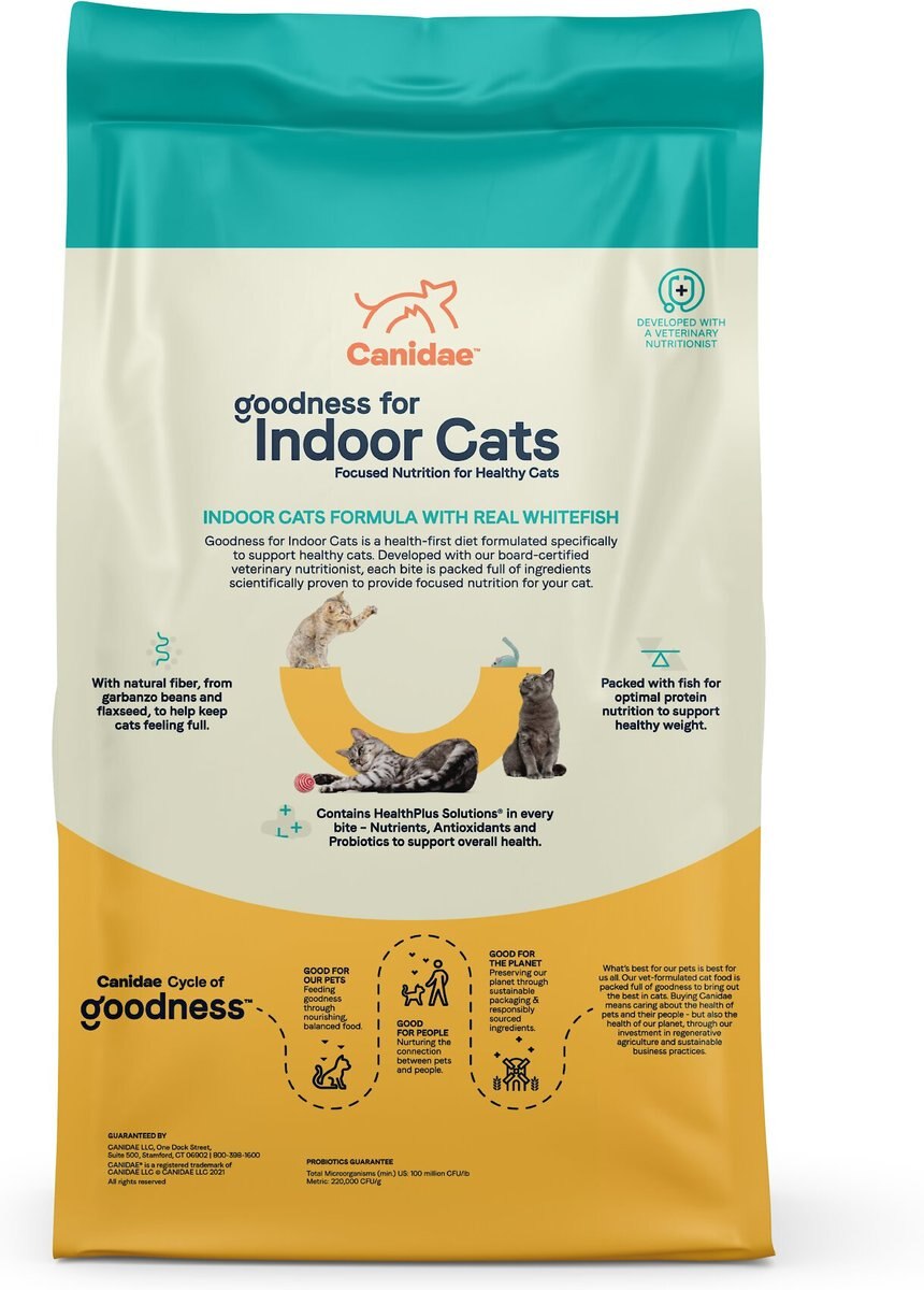 CANIDAE Goodness for Indoor Cats Real Whitefish Adult Dry Cat Food