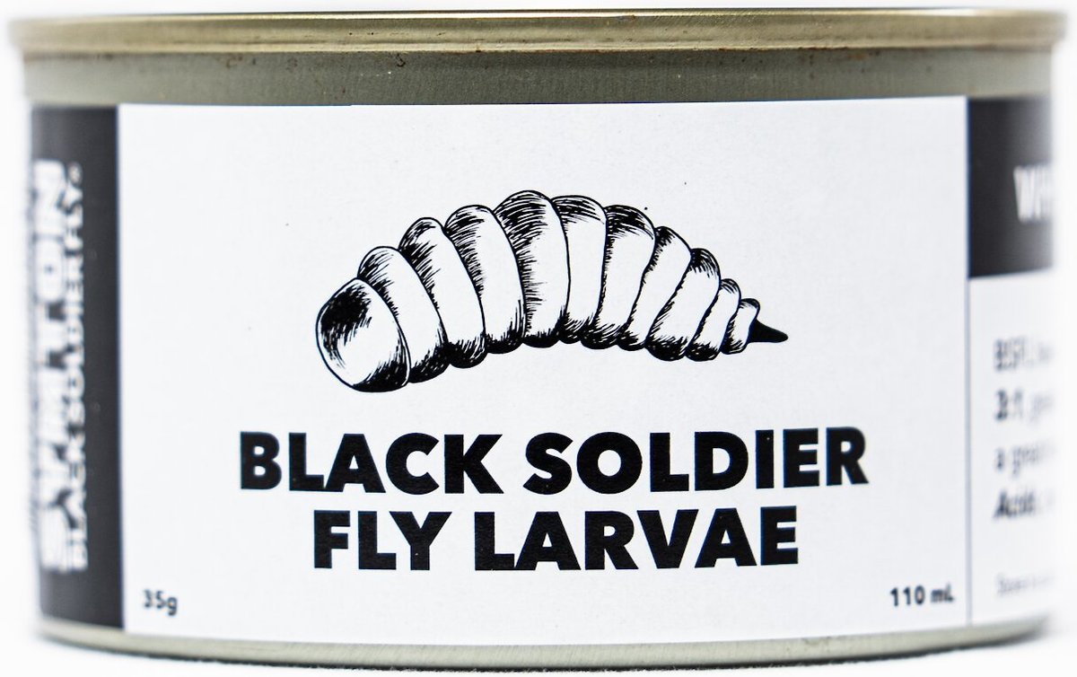 Symton Black Soldier Fly Larvae Canned Reptile Food， 35-g cam， 3 count