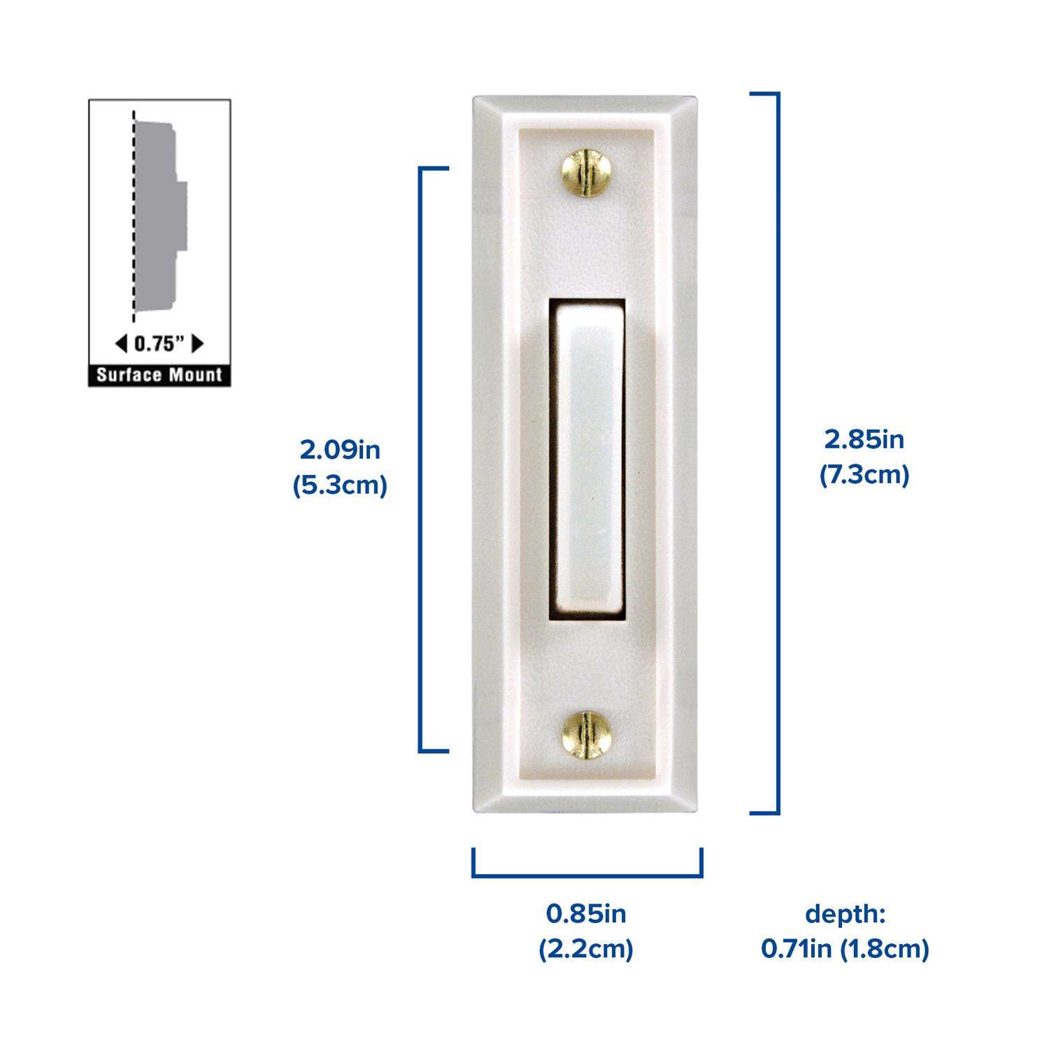 Heath Zenith White Plastic Wired Door Chime Kit