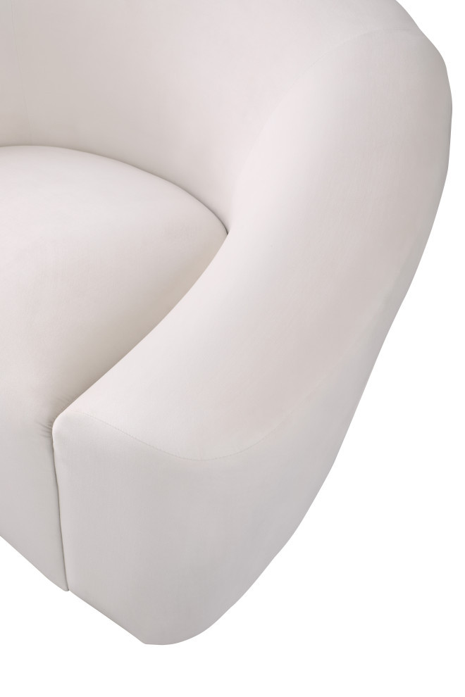 Riley Velvet Rounded Chair   Contemporary   Loveseats   by Meridian Furniture  Houzz