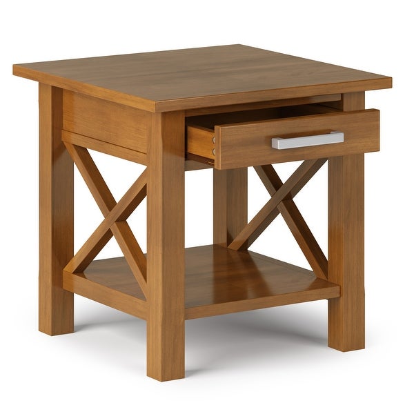 WYNDENHALL Waterloo SOLID WOOD 21 inch Wide Square Contemporary End Side Table - 21 inch Wide