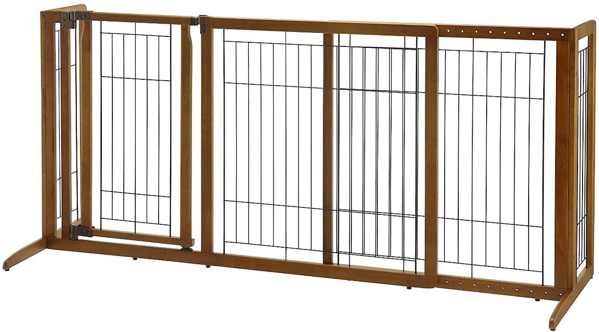 Richell Deluxe Freestanding Gate with Door for Dogs and Cats