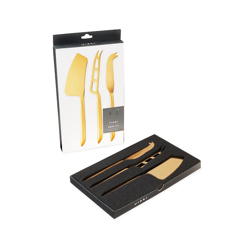 Gold Cheese Knives by Viski