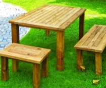 Reclaimed Teak Table  63 quot  Craftsman   Outdoor Dining Tables   by Atlanta Teak Furniture  Houzz