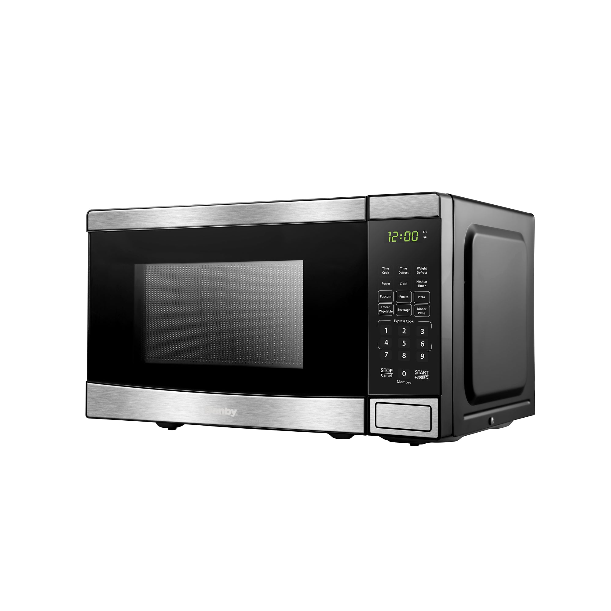 Danby 700W 0.7 Cubic Feet Convenient Stainless Steel Countertop Microwave, Black