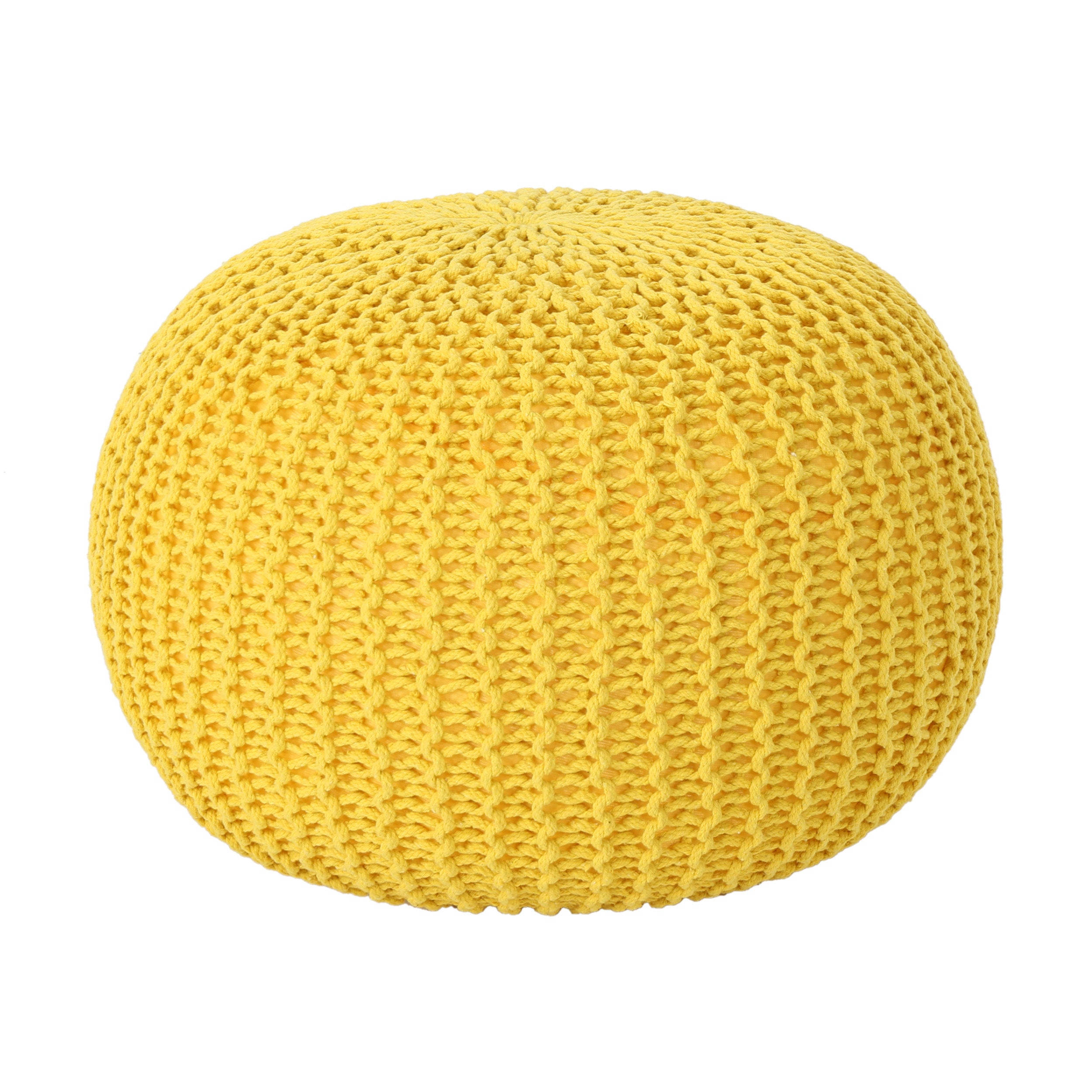 Patty Traditional Knitted Cotton Pouf