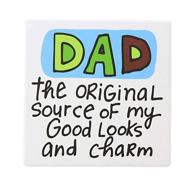 Tabletop Dad Original Charm Coaster One Coaster 4 Inches Our Name Is Mud 6013771 Stoneware Multicolored