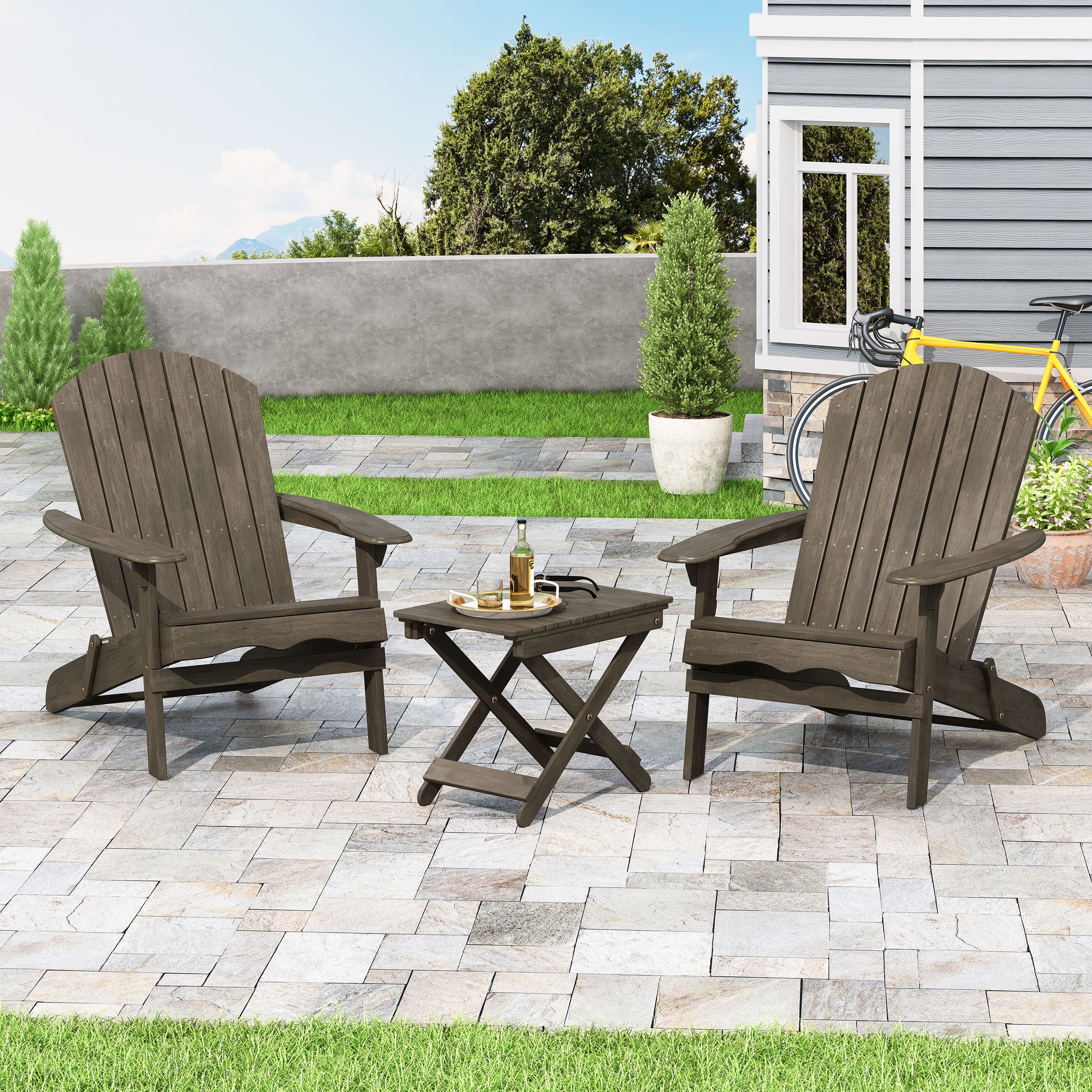 Reed Outdoor 2 Seater Acacia Wood Chat Set