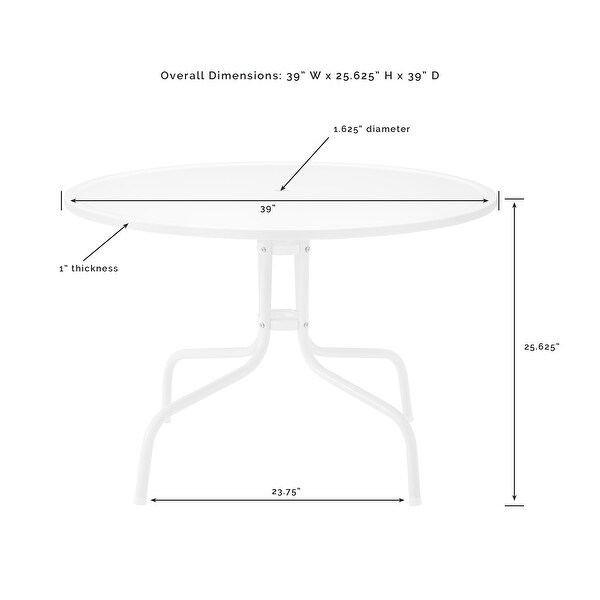 Crosley Bates Steel Outdoor 5piece Dining Set