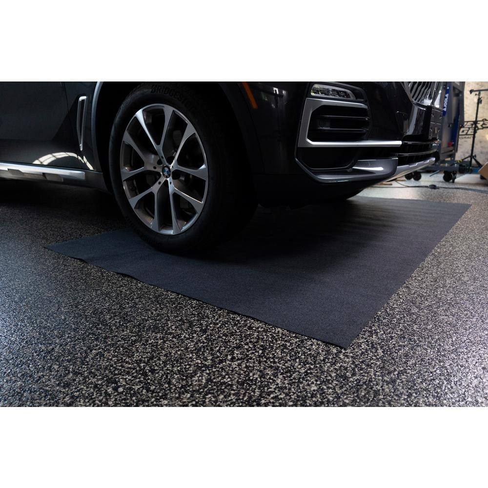 Drymate 6ft. W x 4 ft. 10 in. L Charcoal CommercialResidential Polyester Garage Flooring Maintenance Mat MMC5872B