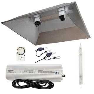 Hydro Crunch 1000-Watt Double Ended HPS 120240-Volt Grow Light System with DE XXL Open Hood Grow Light Reflector K1-B1-R13-L0405