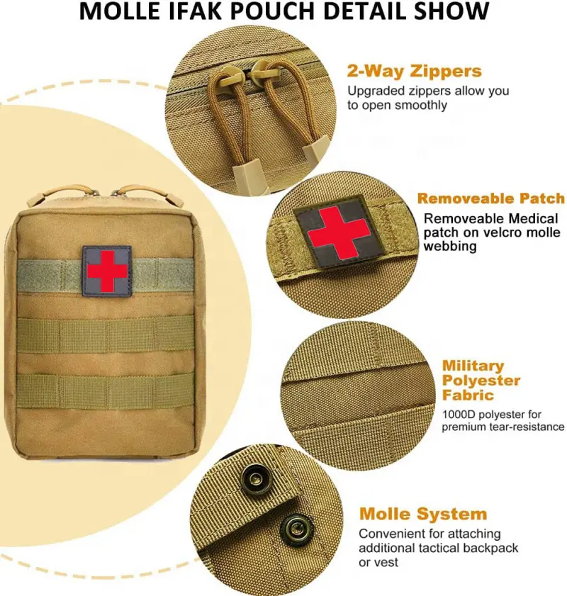 Outdoor Travel Camping Hiking Mini Emergency Medical Storage Bag Tactical First Aid Portable New Medical Waist Bag