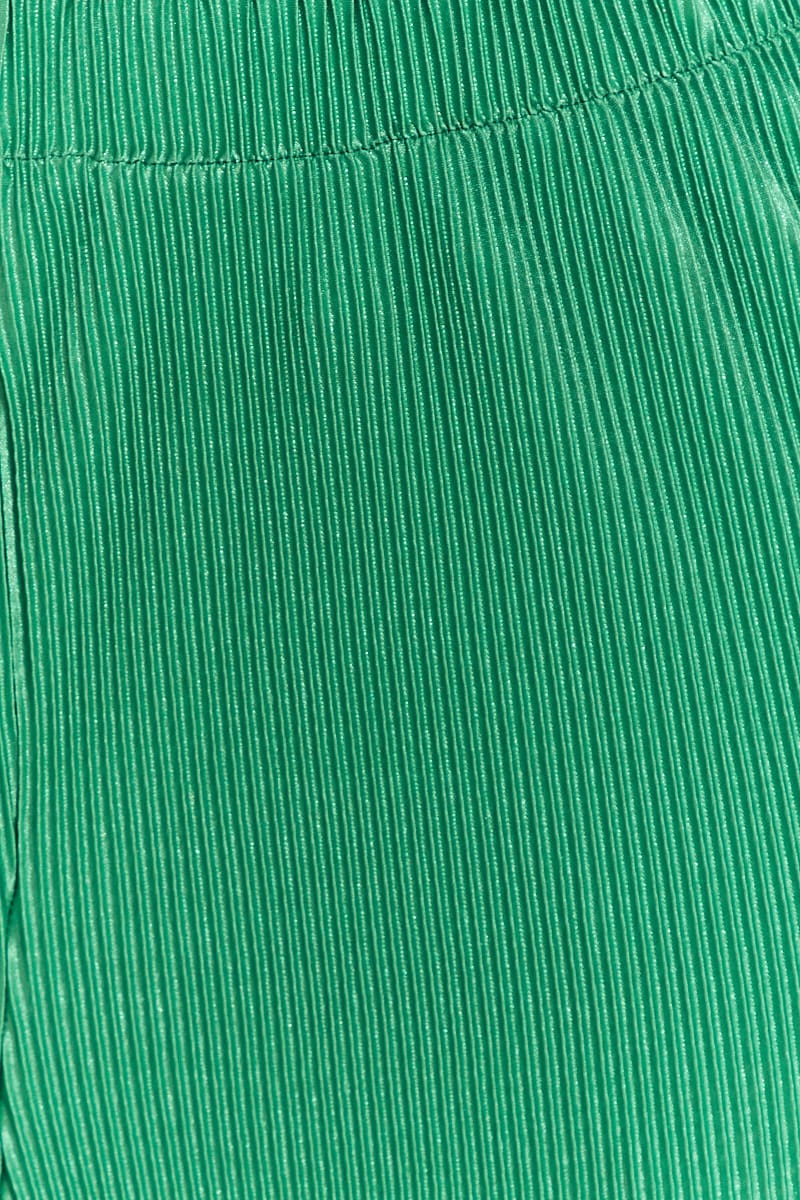 Green Plisse Pants