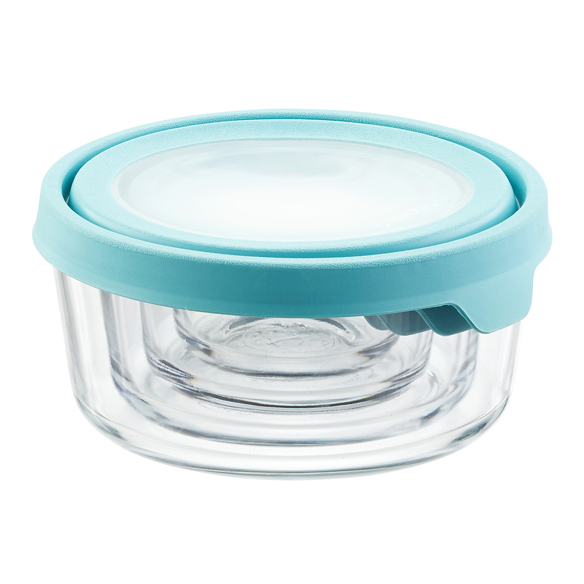 Anchor Hocking Glass TrueSeal Round Food Storage Containers with Blue Lids