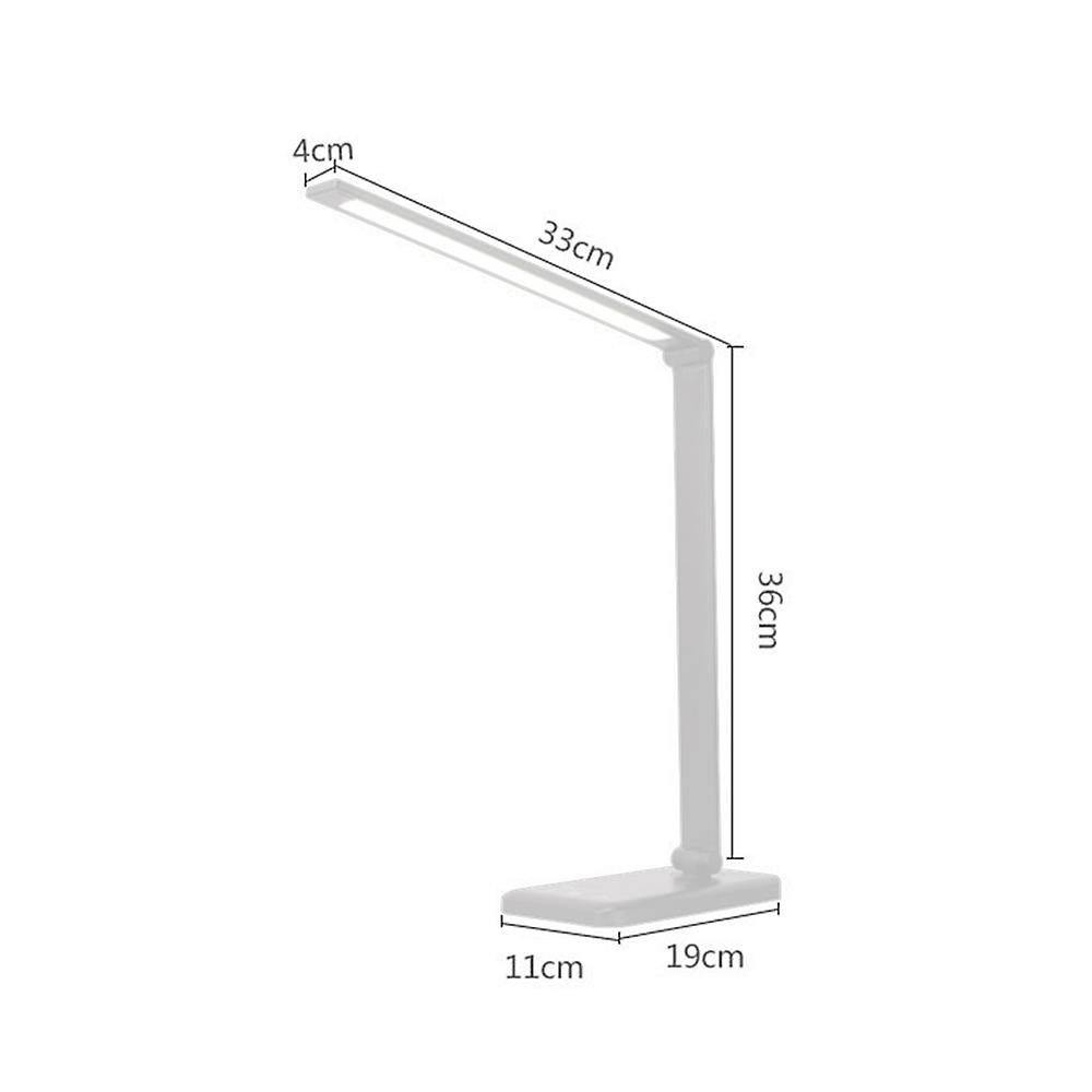 Black 5v 380lm Desk Lamp Eye-caring Flexible Table Lamps Touch Sensor With Android Usb Charging Port For Computer Phone