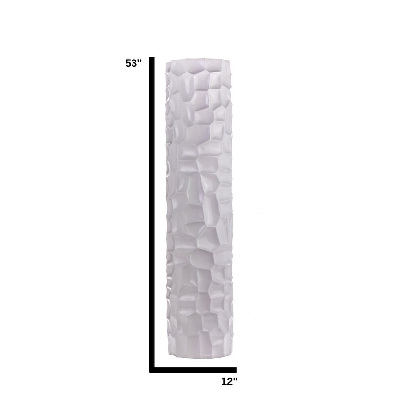 Textured Honeycomb Vase // White  52\