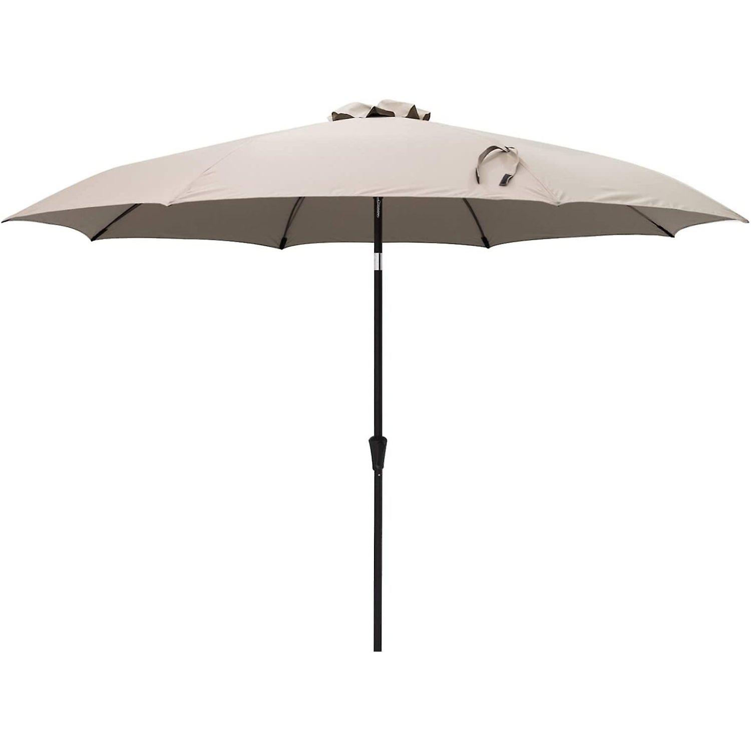 C-hopetree 10 Ft Outdoor Patio Market Table Umbrella With Fiberglass Rib Tip And Tilt， Taupe