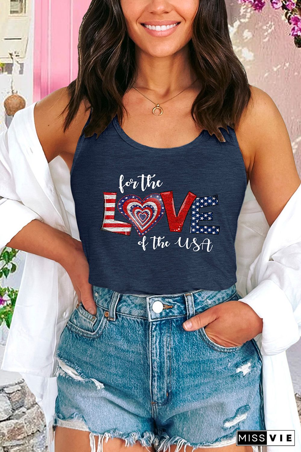 For the love of the Usa Tank Top