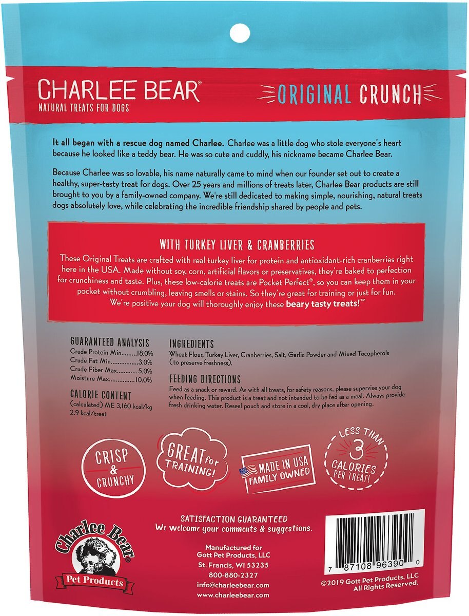 Charlee Bear Turkey Liver and Cranberries Flavor Dog Treats