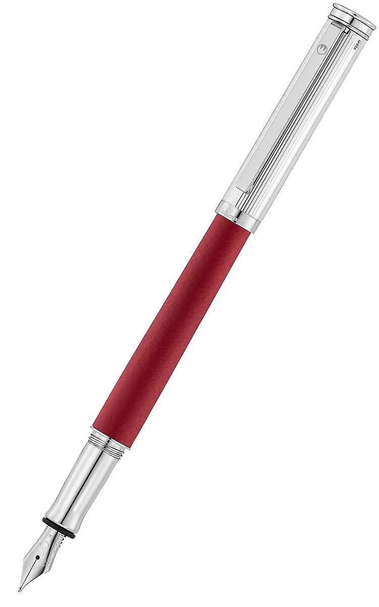 Waldmann Pens Solon Leather Stainless Steel Nib Fountain Pen - Oriental Red