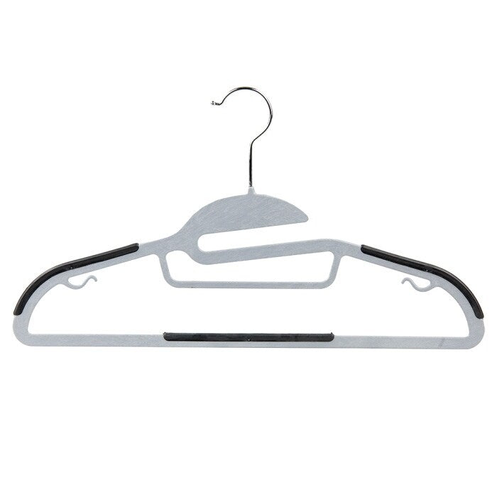 Home Basics Plastic Non-Slip Hangers, 10 Pack, Black